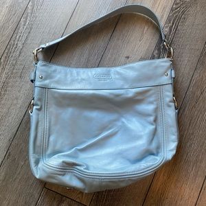 Light blue Leather Coach purse